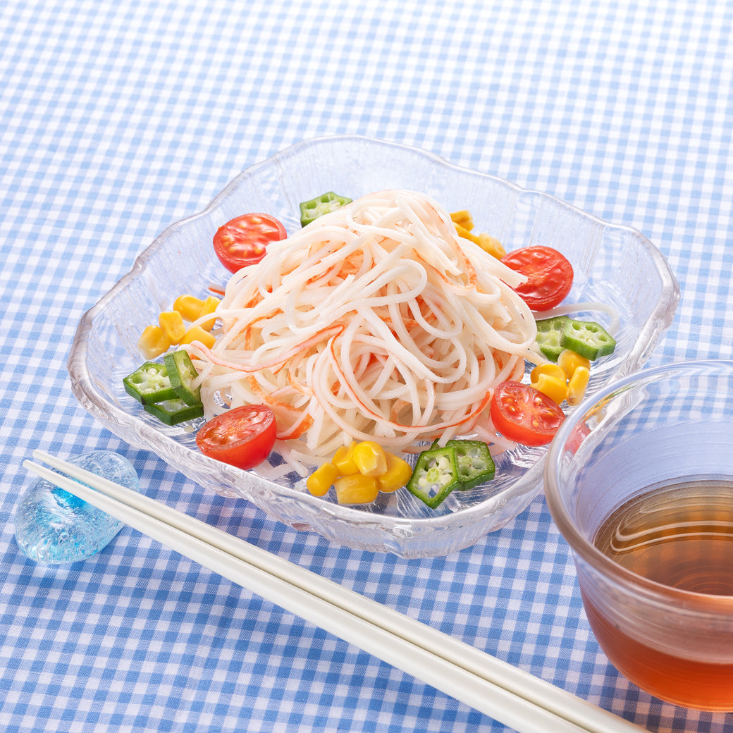 カニかま麺の簡単そうめん風